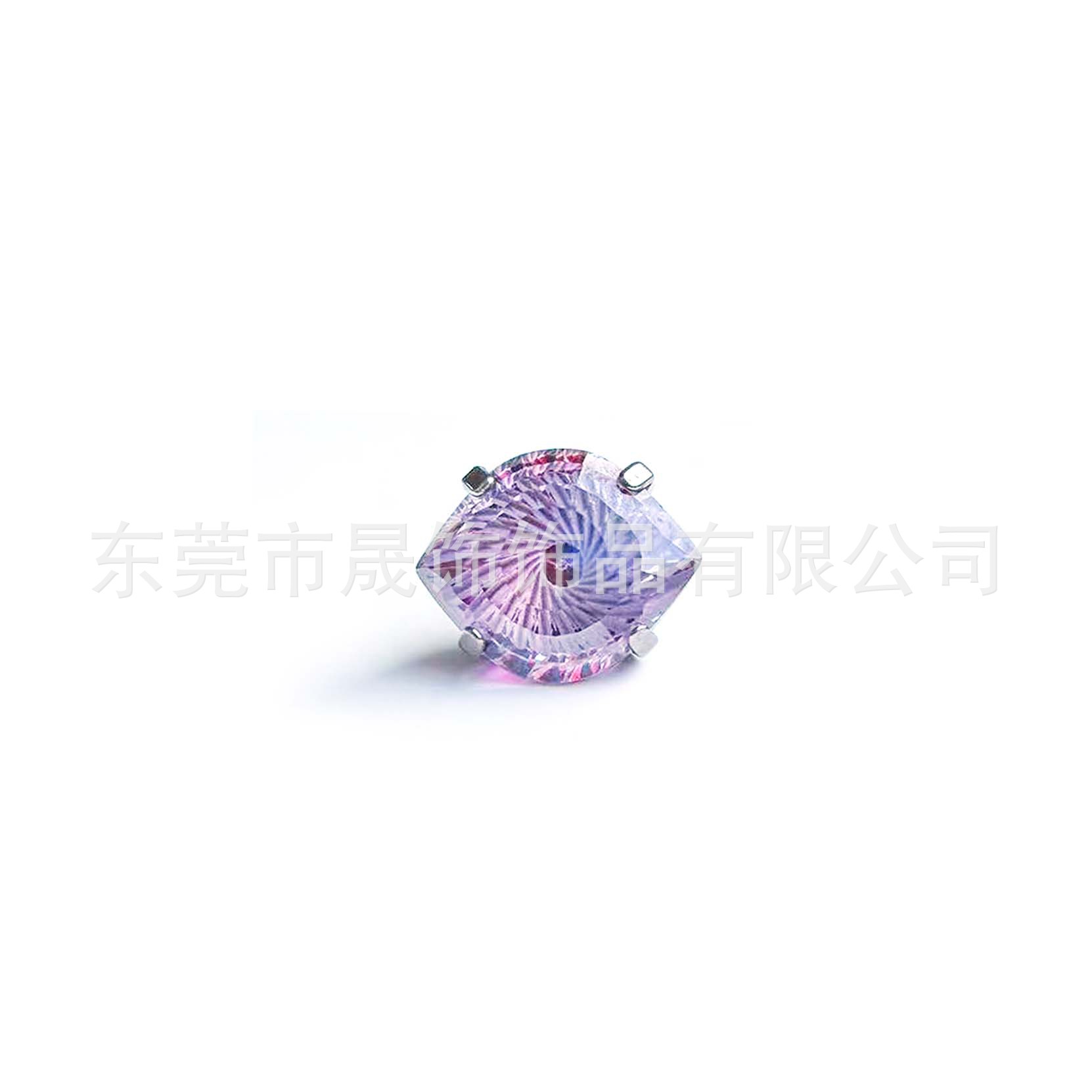 F136 Titanium Alloy Ear Stud 恶魔之眼天使之眼碗底 Prong Studded Cubic Zirconia Labret Stud G23 Piercing Jewelry 头
