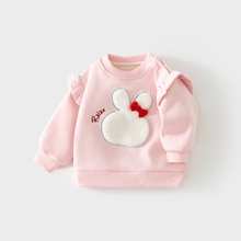 儿童长袖卫衣婴儿t恤上衣套头加厚保暖宝宝秋冬洋气外套童装秋衣