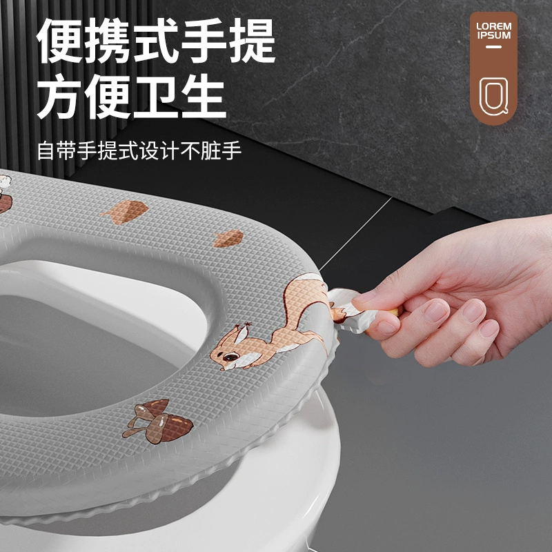 2024, новая водонепроницаемая подушка для сиденья унитаза, четыре сезона, нейтральный коврик для унитаза, бытовой коврик для унитаза, осенне-зимняя паста Ke Ma Xiao