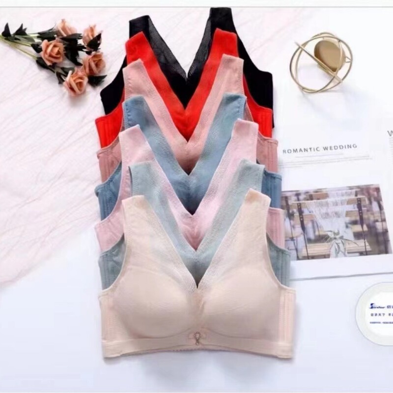 Thick Baby Cotton smooth Cup women's underwear small chest big sexy push up wireless vest adjustable bra