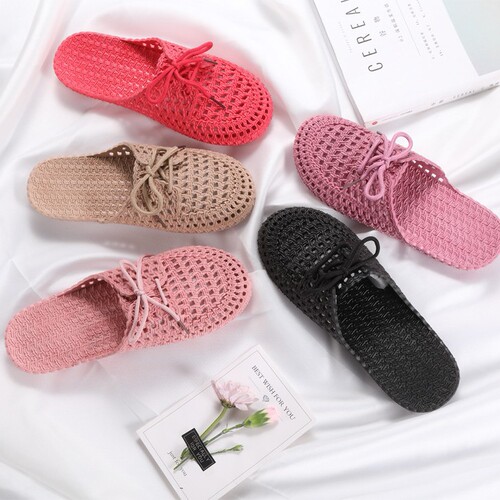 New style cross-border export summer open-toe sandals for women beach flip-flops with toe cover ladies home shower anti-slip shoes 