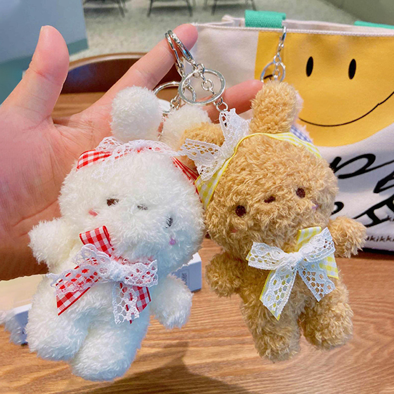 かわいいウサギの公の子のカバンのペンダントのカップルの人形のキーホルダーのかばんの掛け飾りのぬいぐるみのキーホルダー|undefined