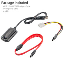 USB 2.0 轉 IDE SATA數據線 2.5 -3.5 HDD 三用硬盤適配器轉換器