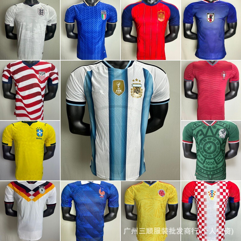 2026 World Cup Football Jerseys Mexico Italy Spain Argentina Brazil Germany France Player Version