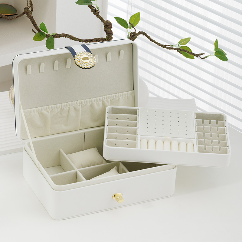 인기 더블 레이어 [다이아몬드 버클 화이트]