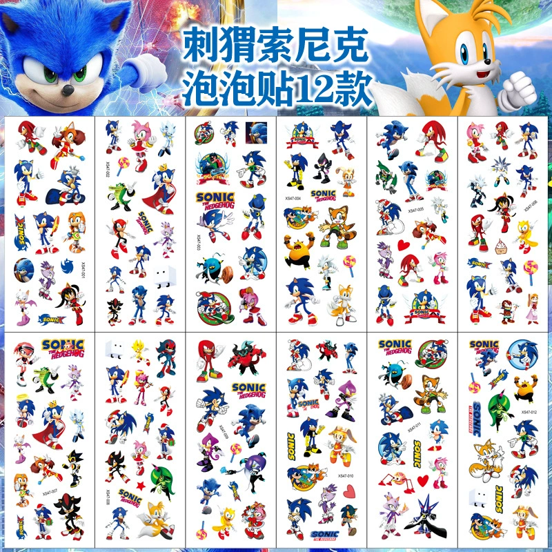Трансграничные стерео наклейки ежа Соник пузырь наклейки для детей мультфильм Sonic Kid наклейки на день рождения