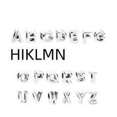 Jade Person Accessory Silver Color 24 Letter Bead Bracelet Parts Alloy Plated Letter Beads