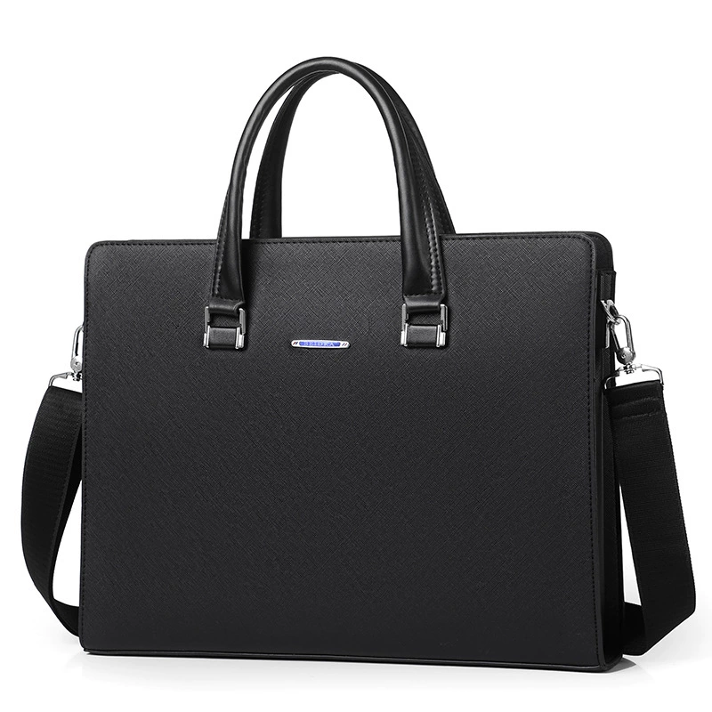Handheld polyurethane bag strap on the belt, laptop, (Cross-border trading), business version, genuine leather