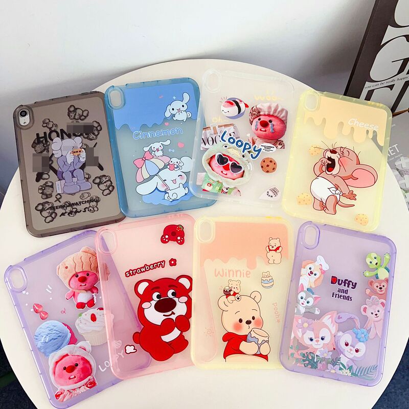 Cartoon Series Transparent Suitable for Apple IPAD PRO 11 2020 Flat Protective Cover Student Painted for Men and Women
