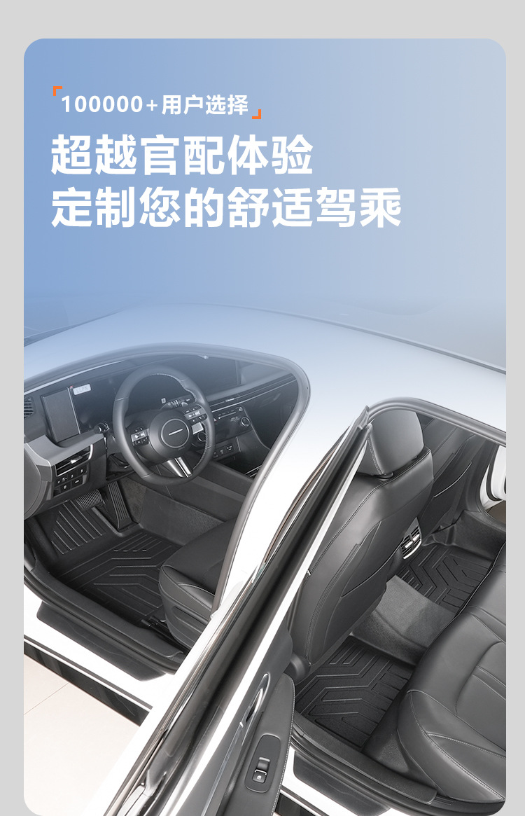 Suitable for Hyundai Sonata 20-25 models, 10th and 11th generations, full coverage TPE car floor mats