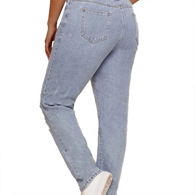 DZT004 # Nueva Europa y América transfronteriza Amazon eBay AliExpress deseo más tamaño de las mujeres pantalones de mezclilla rasgados image 7