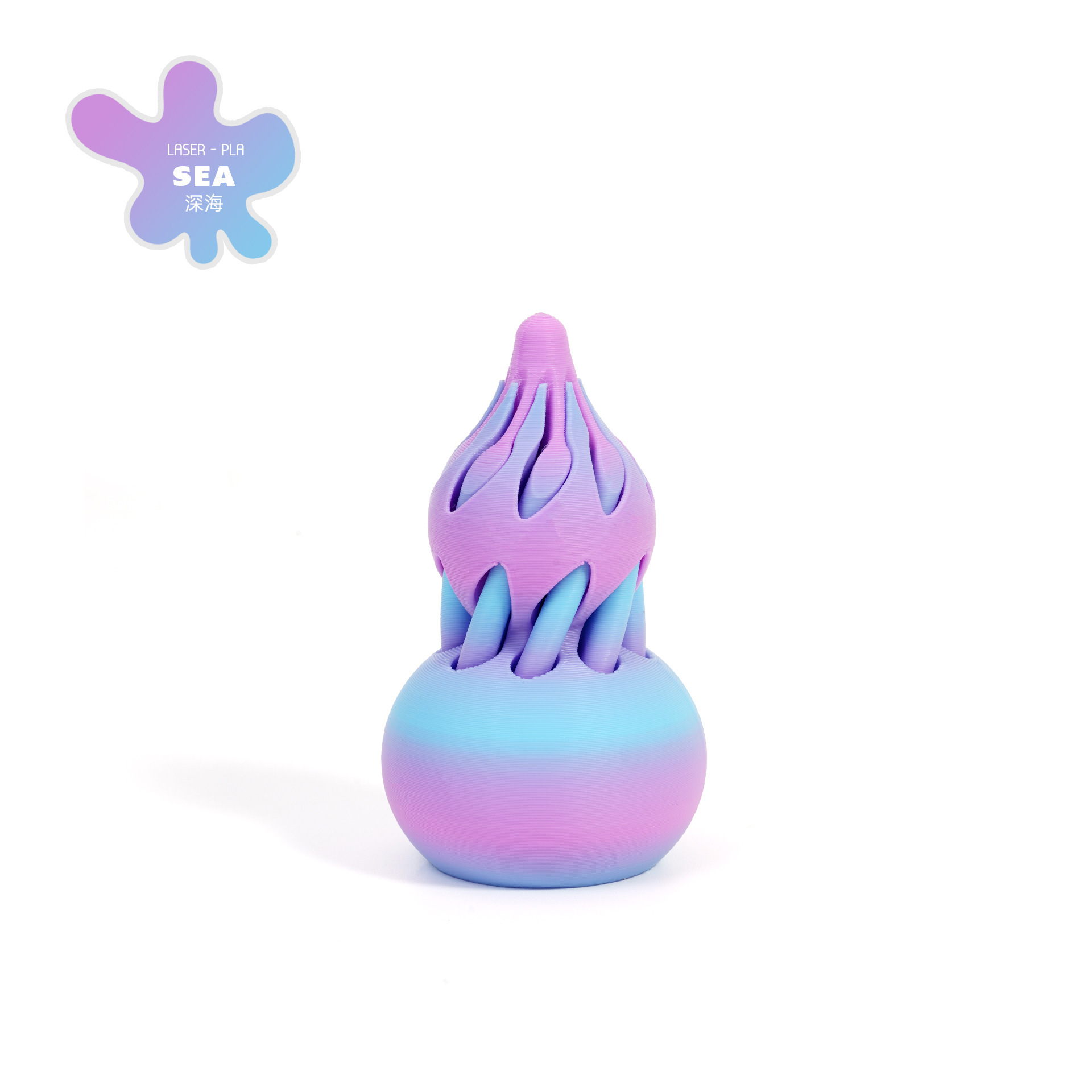 Impresión transfronteriza 3D calabaza descompresora espiral espiral descompresora artefacto regalo ornamentos de punta de dedo de dos colores vórtice juego