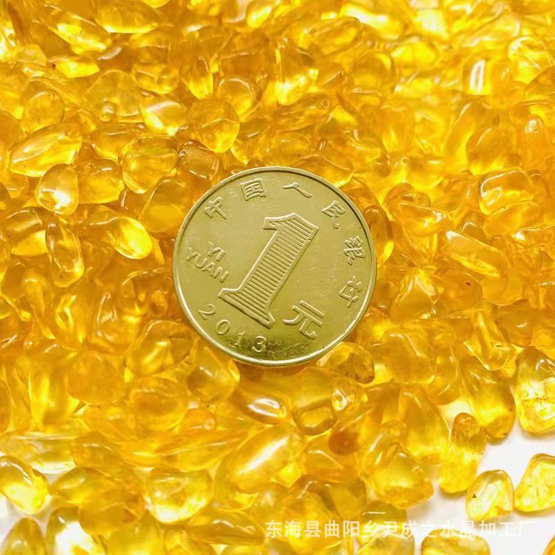 加色黄水晶碎石6