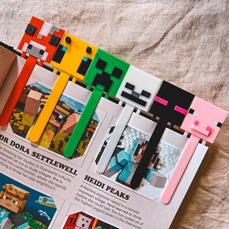 【In Stock, Fast Delivery】Cross-Border New Product Minecraft Merchandise Bookmark Creeper Enderman Bookmark Children's Gift