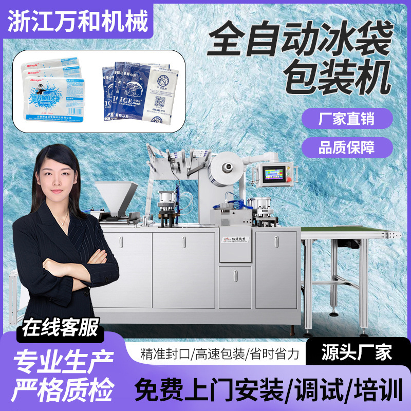 Self-Absorbing Ice Bag Machine Hy-330 Production Equipment Biotechnology Four-Side Sealing Granule Packaging Machine Ice Bag Packaging Machine