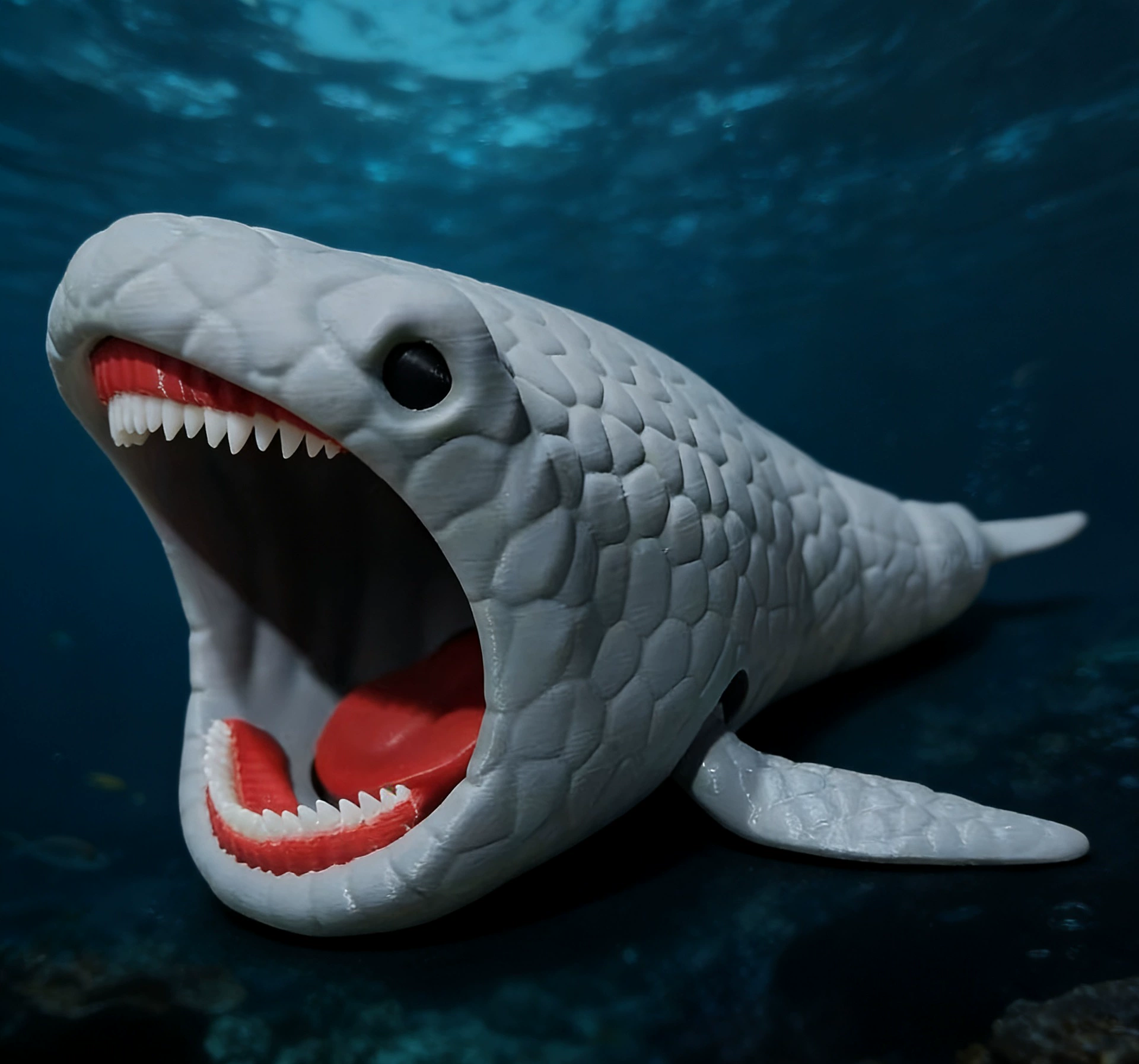 Кукольная игрушка Sea Eater 3D-печатная модель, гигантское морское чудовище Мая Бру Левиатан, движущиеся украшения