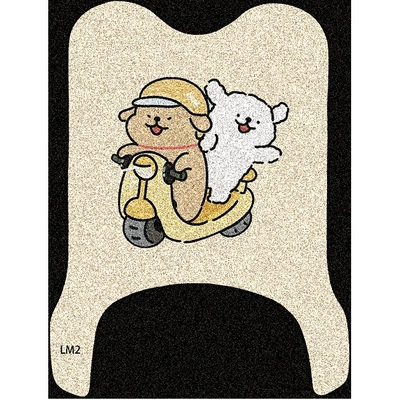 Suitable for Milamido electric Electric vehicle foot mat - beige-strolling-dog