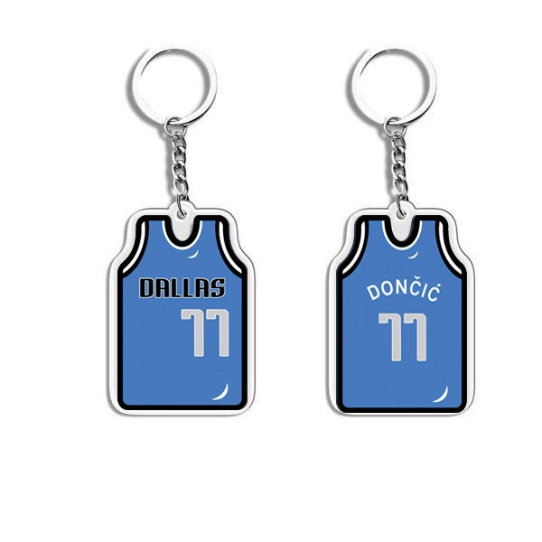 П pendant из акрилового джерси, мини униформа подвеска, 4.6×3.2 см, акрил + металл