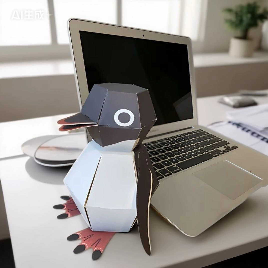 Three dimensional origami, interactive toy, handmade, pinguin, for children and parents