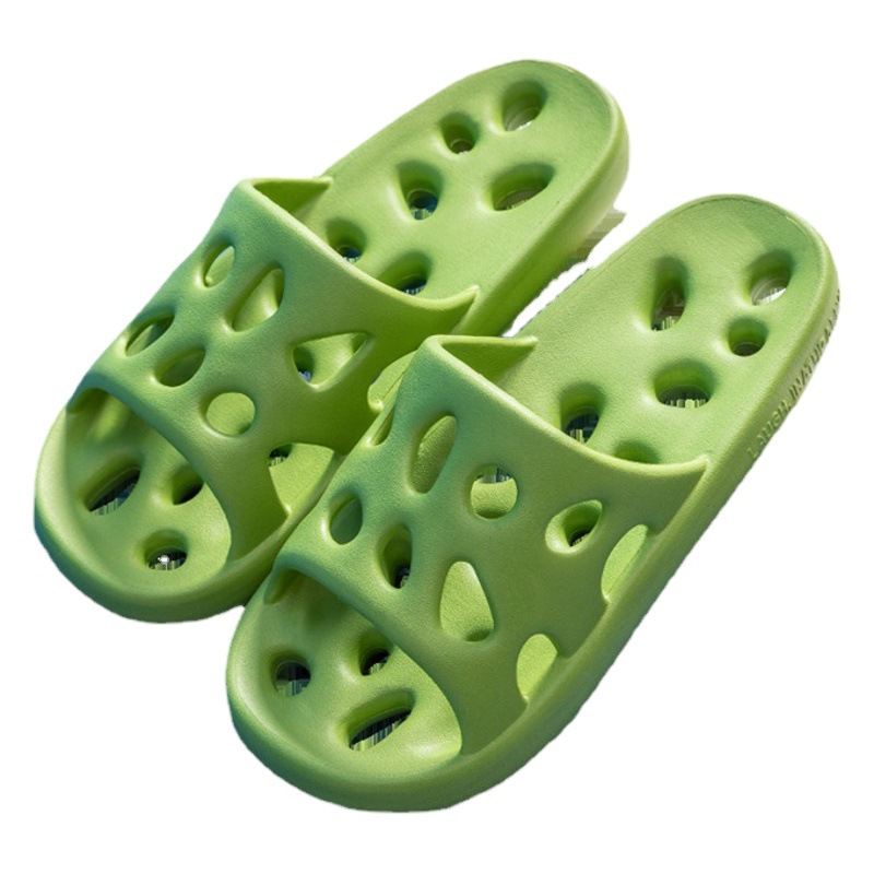 Lidani Home Slippers Wholesale Leakage Hole Bathroom Drag Women's Summer Bath Quick-drying Couple Soft Flop Slippers Men's Hair