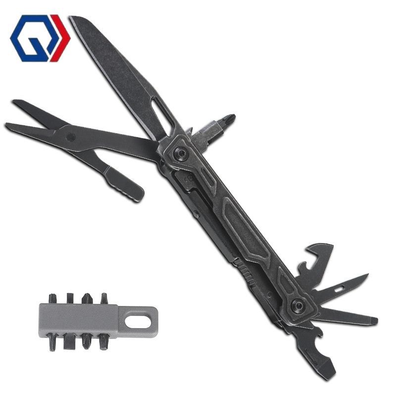 庆迪多功能折叠刀剪 户外不锈钢生存刀具 野营日常多用途小刀现货