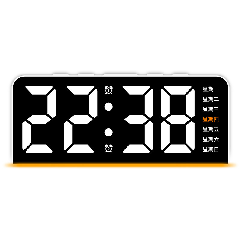 新しいLEDの大きな字のデジタル時計の雰囲気の明かりの日付は台の時計の多機能のデジタルの目覚まし時計をむさぼり寝ます。|undefined