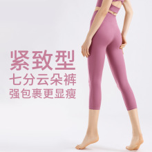 Fr-sp系列裸感七分裤女跨境热卖运动健身高腰美体弹力外穿瑜伽裤