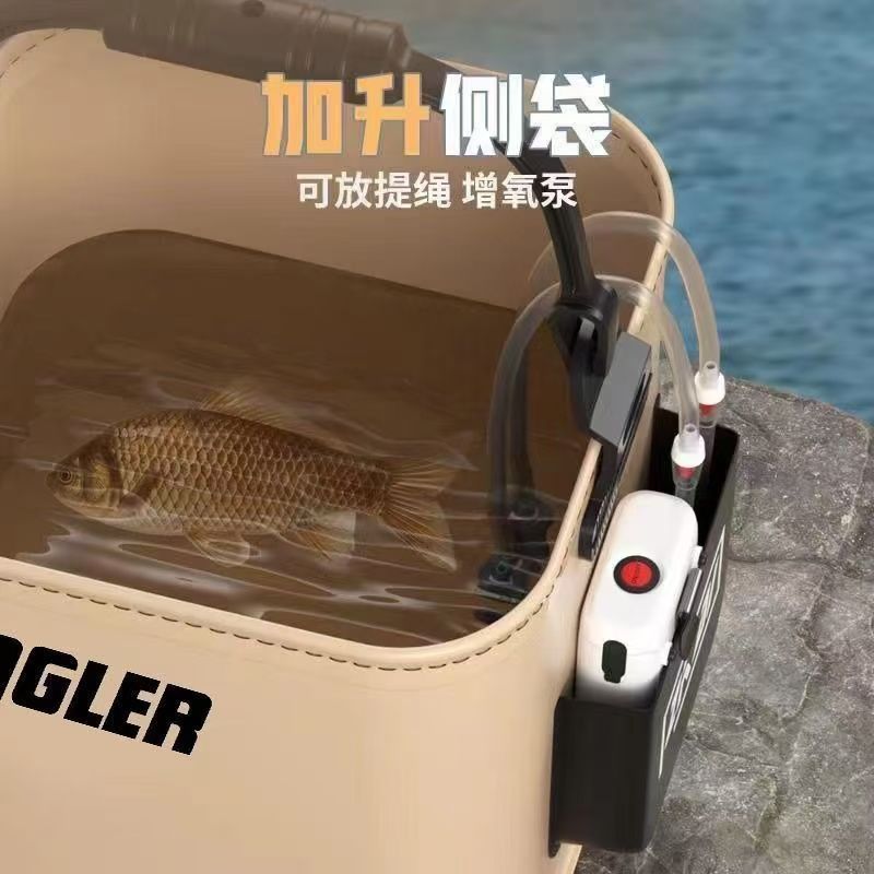 便携式可折叠打水桶钓鱼桶路亚野钓鱼护桶装鱼小水桶手提桶子装备|undefined