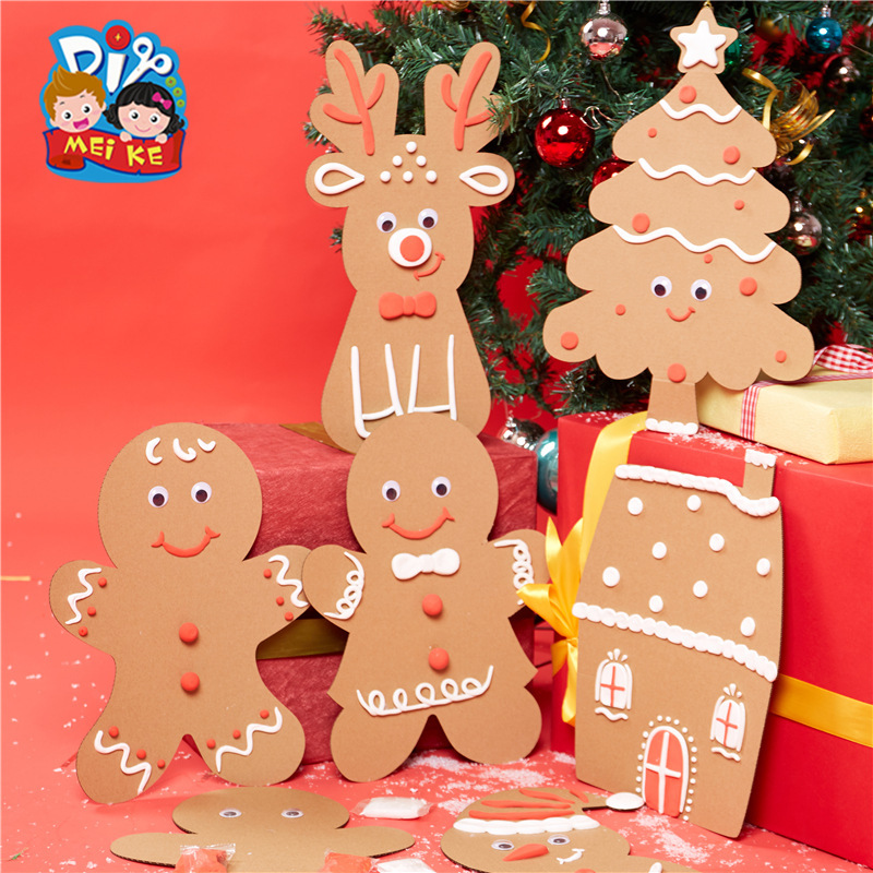 Navidad pequeños regalos hechos a mano DIY jardín de infantes galletas de Navidad pintura decoración de materiales de fabricación paquete árbol de Navidad image 2