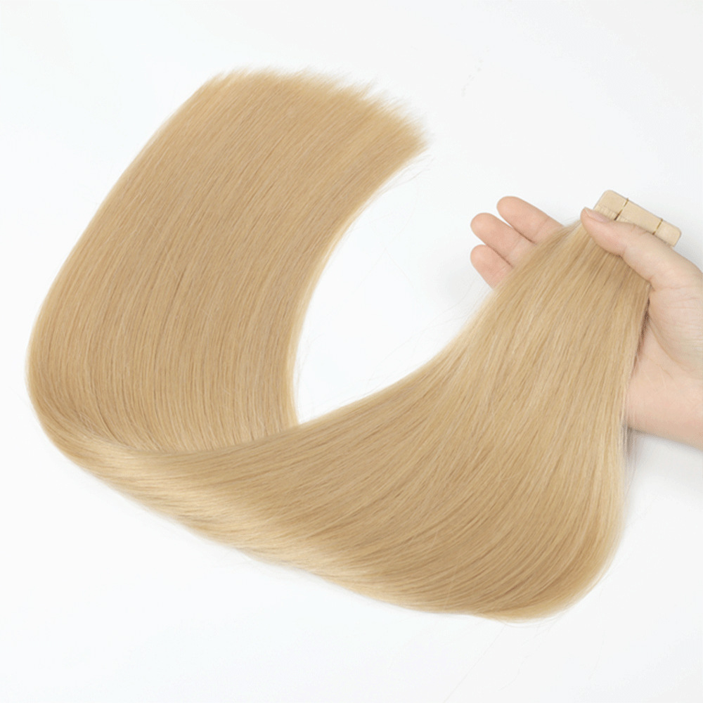 Real PU Tape-in Human Hair Extensions European And American Cross-border Wigs_voghion.com