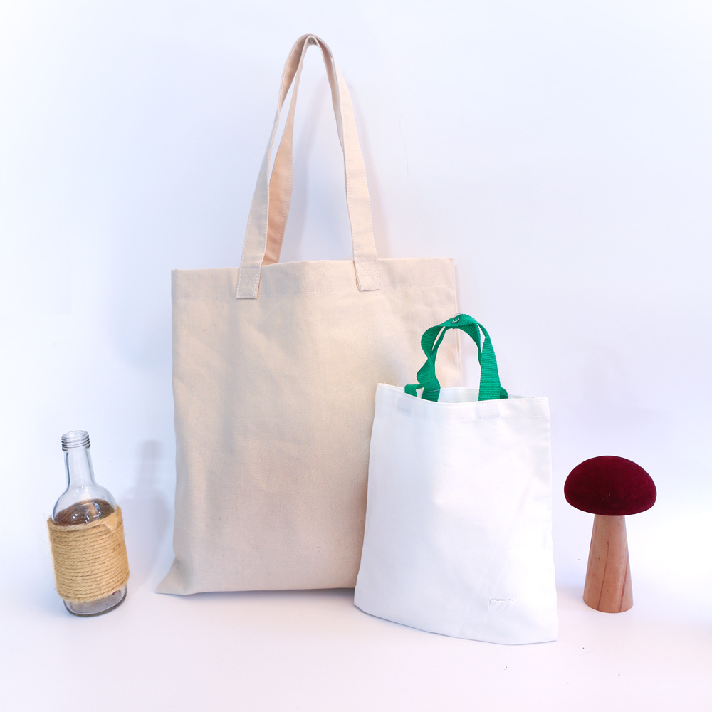 Bolsa de lona en blanco al por mayor bolsa de algodón estudiante de un hombro bolsa de lona de compras bolsa de lona portátil de publicidad se puede utilizar como logotipo