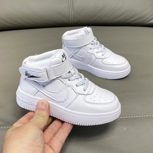 Children's High-Top White Shoes Aj Kidsren's Shoes Air Force One 2025 Autum New Boys' High-Top Sneakers Girls' Shoes