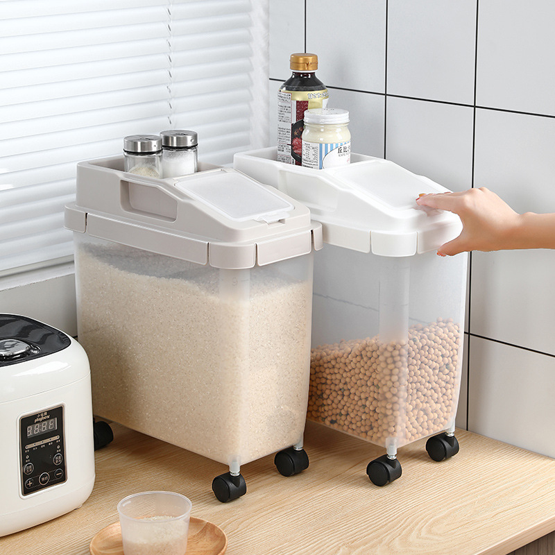 Rice Bucket Household 20kg Insect-proof Moisture-proof Sealed Surface Powder Bucket Storage Tank Rice Storage Narrow High Rice Tank Rice Box Rice Bucket Household 20kg Insect-proof Moisture-proof Sealed Surface Powder Bucket Storage Tank Rice Storage Narrow High Rice Tank Rice Box