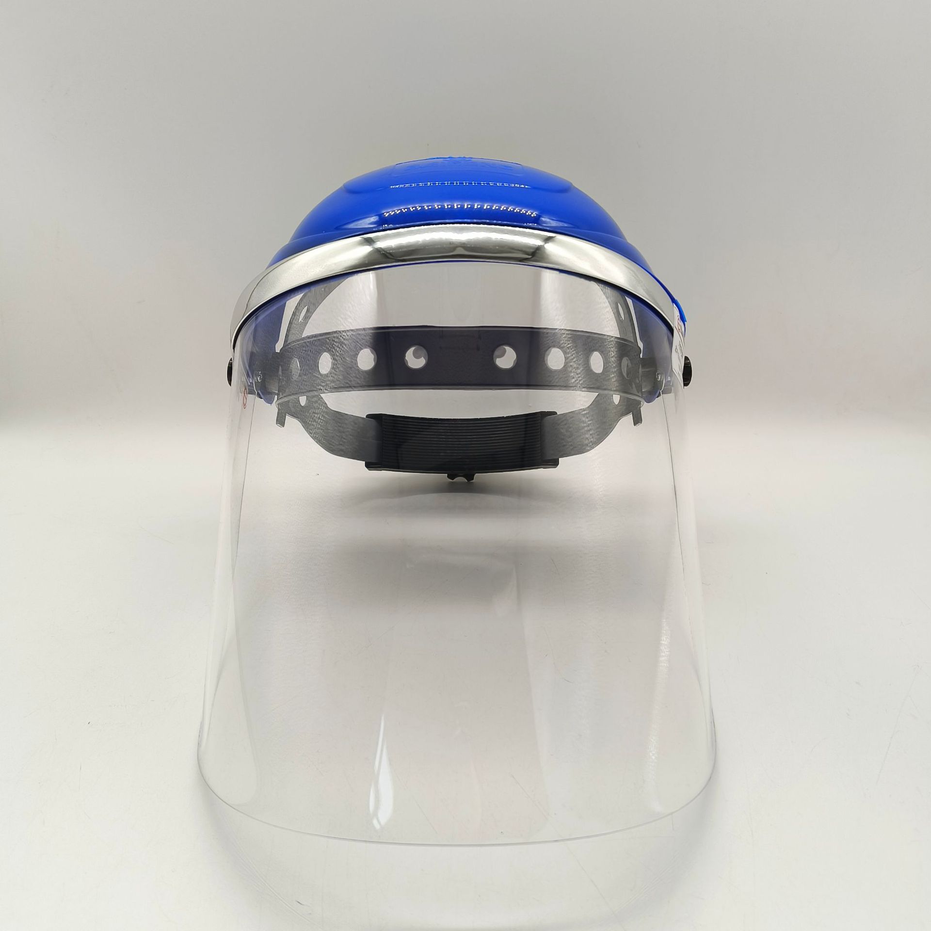 百工蓝顶3.0钢化头戴防护面罩厂家销售