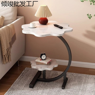 Time European Style Light Luxury Side Table Simple Bedside Storage Rack Living Room Sofa Side Table Simple Small Coffee Table Simple Bedside Table