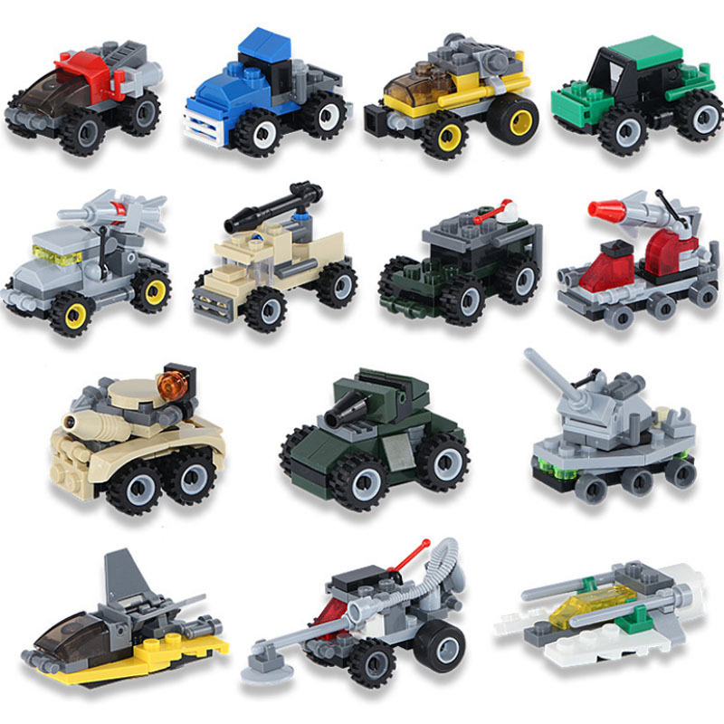Children's Assembled Small Building Blocks Creative Puzzle Mini Car Model Toy display picture 1