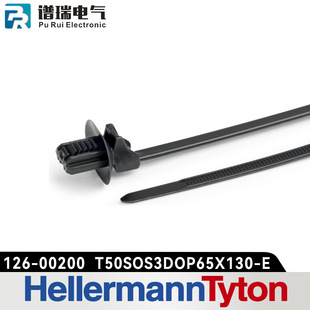 Haiermantai 126-00200 T50Sos3Dop65X130-E-Pa66Hs-Bk Automotive Cable Tie