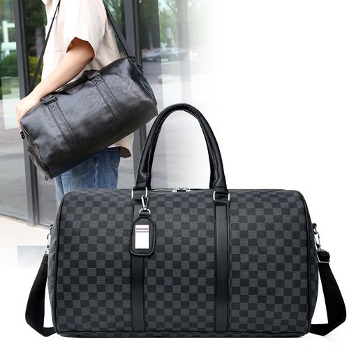 Travel bag chessboard large capacity travel bag storage bag suitcase waterproof crossbody hand-held portable