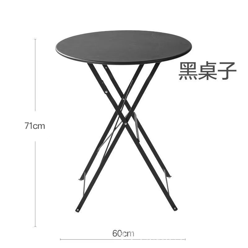 Mesa y silla plegables al aire libre balcón mesas de té ocio mesas y sillas de tres piezas patio exterior impermeable set de hierro forjado creativo