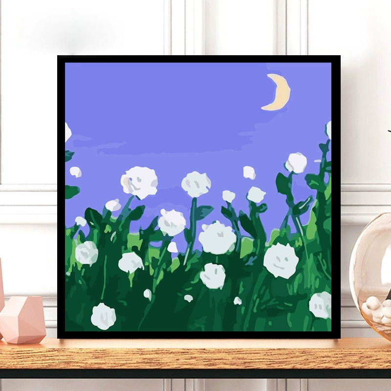 Tulip DIY numeric oil painting handmade filled oil painting floral landscape coloring therapeutic hand-drawn beautiful wall art