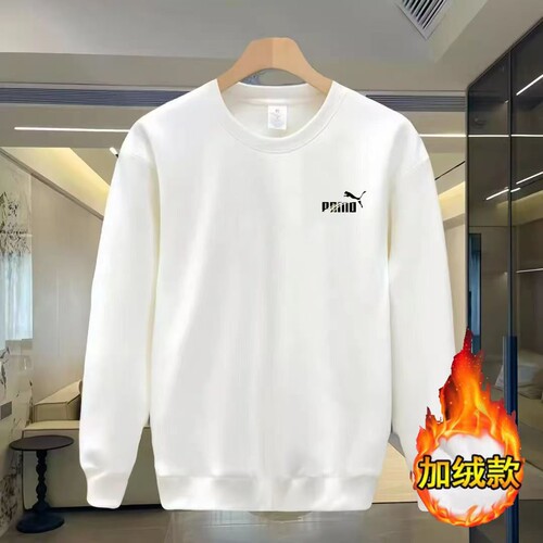 Autumn and winter new style Chinese cotton and velvet sweaters for men ins trend round neck sports casual all-match fashionable top