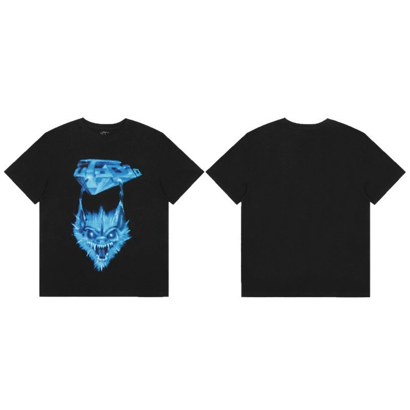 Travis Scott Cactus Jack Модная физиономия Роза стела рисунок повседневная футболка с коротким рукавом