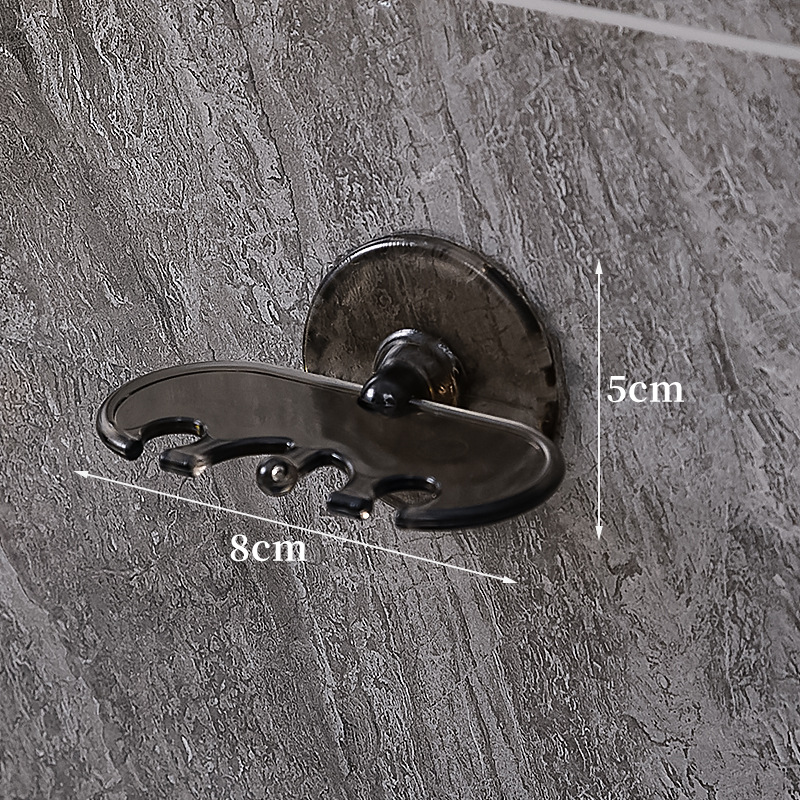 Estante de cepillo de dientes creativo Estante de almacenamiento de pared sin perforación Estante de almacenamiento Estante de baño Suministros de baño Estante de pasta de dientes de plástico