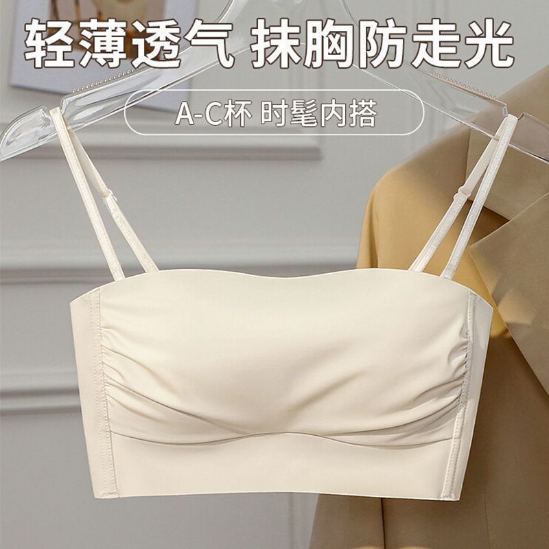 工場直販クロスボーダーホットスタイルストラップレスチューブトップ下着女性の夏薄型通気性プッシュアップたるみ防止バックブラジャー|undefined