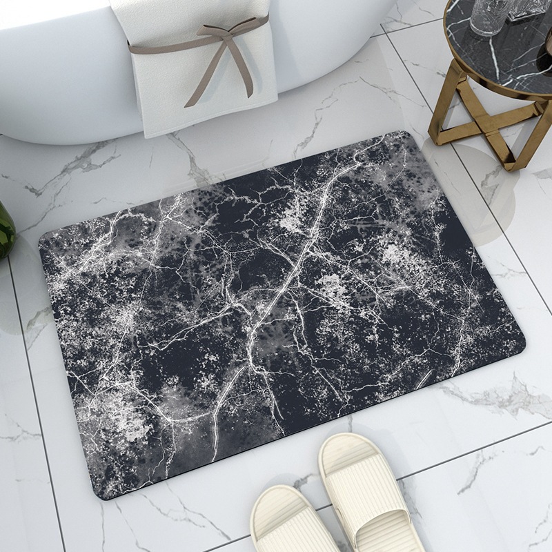 Alfombra de piso absorbente de baño de mármol antideslizante de secado rápido alfombra de piso alfombra de baño