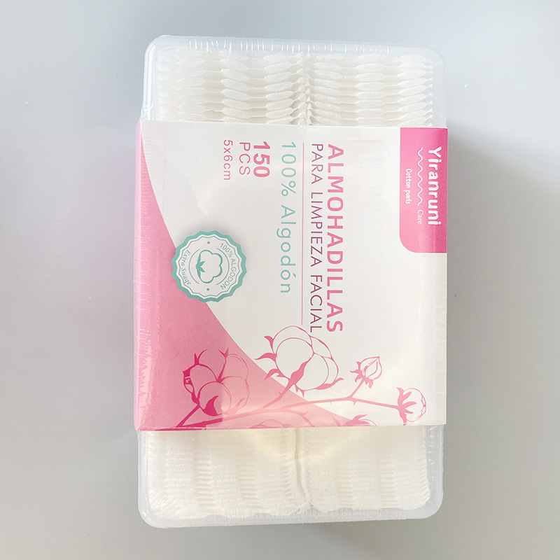 En caja de maquillaje desechable de doble cara de algodón removedor de maquillaje suave pieza de algodón belleza manicura limpie pieza removedor de maquillaje de doble cara Algodón