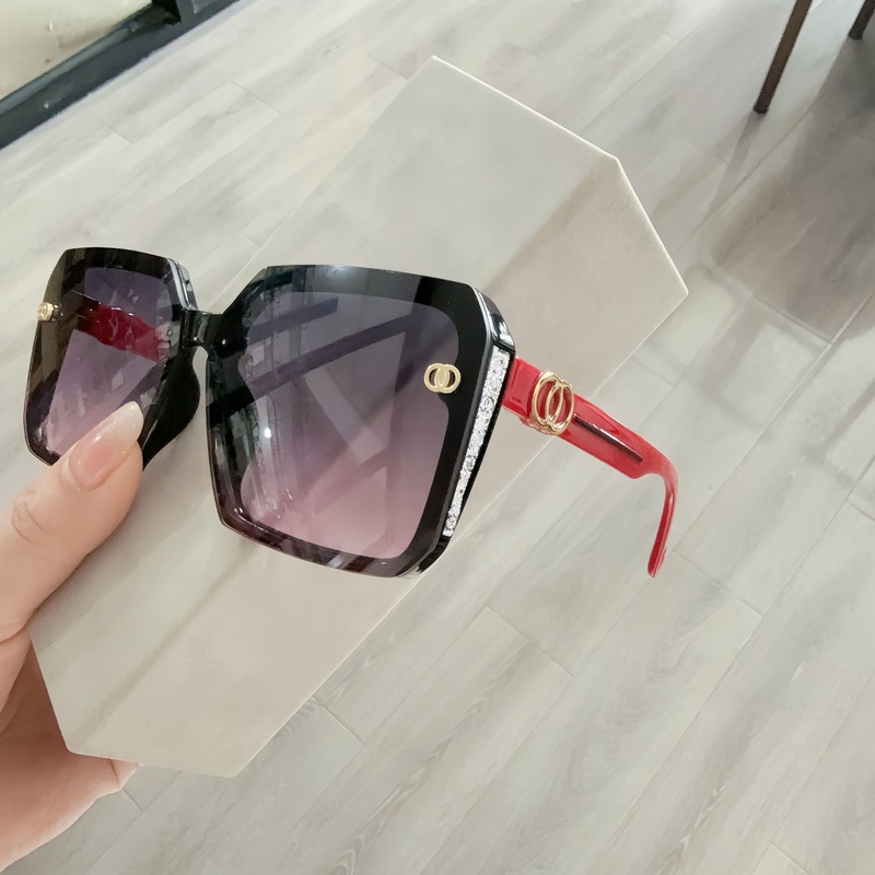 2025 新しいファッションビッグブランドメガネ女性のハイエンドサングラス HD 偏光サングラス運転シェード UV|undefined