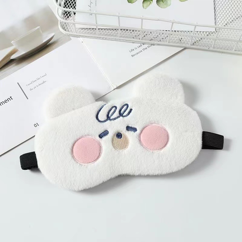 Nuevo sueño sombreado chica dormir especial máscara de ojo estudiante máscara de ojo aliviar la fatiga ocular conejo oso monstruo
