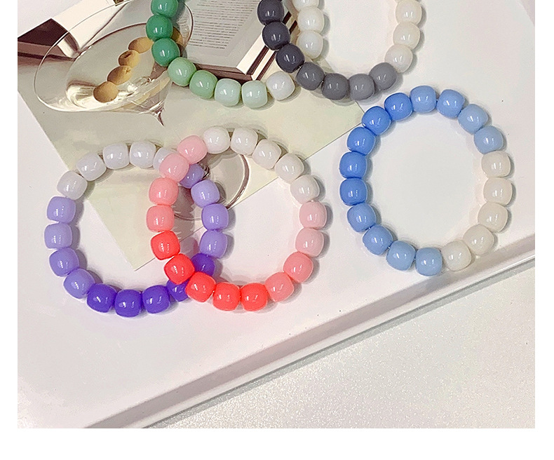 Fashion Gradient Color Resin Beaded Handmade Women's Bracelets 1 Piece display picture 3