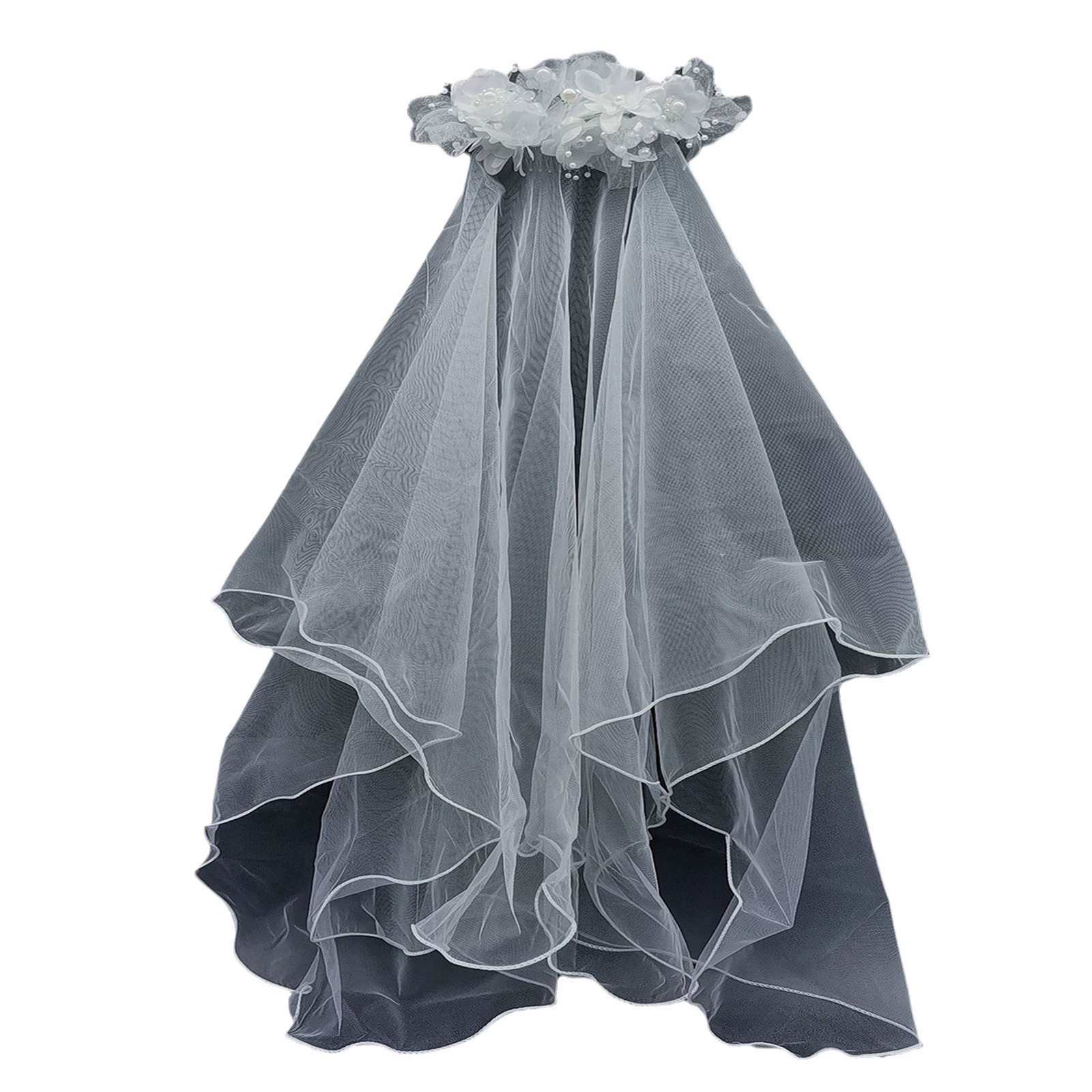 White hair accessory for bride from pearl, for bridesmaid